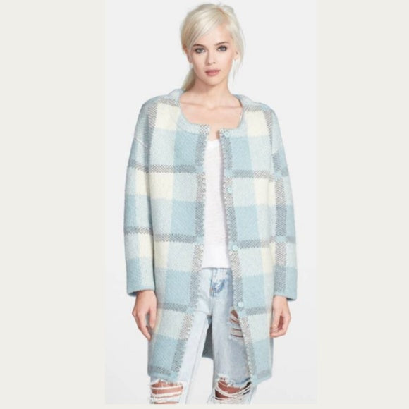 19 - J.O.A LA Plaid Cardigan Coat (Medium)