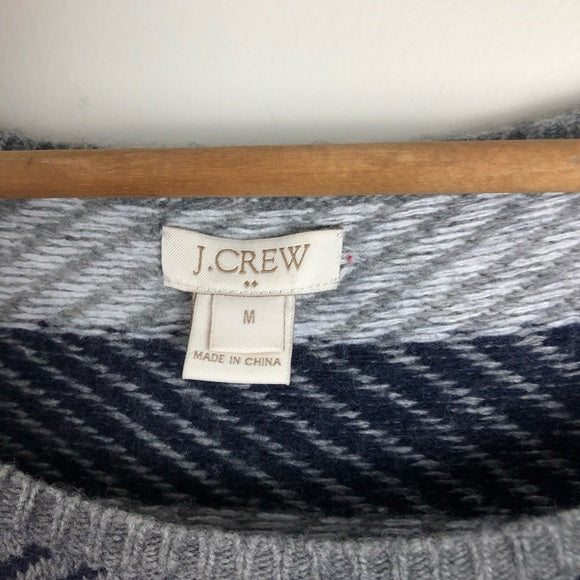 19 - J. Crew Factory Intarsia Zigzag Sweater (Size Small)