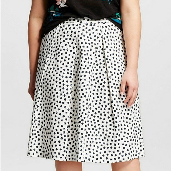 Who What Wear Polka Dot Skirt (Size 12) PPU 45230