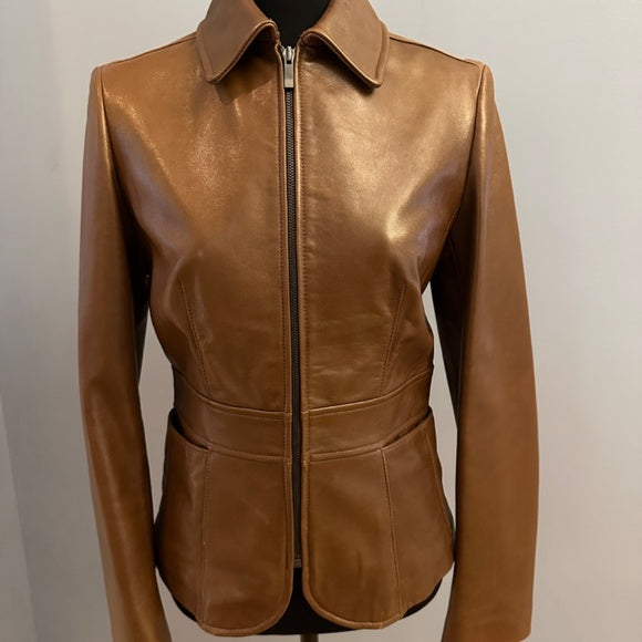 Ann Taylor Leather Jacket size XS