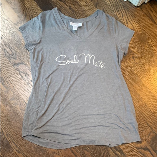 #181 - Soul Mate Gray Women's Maternity Top - Size Medium