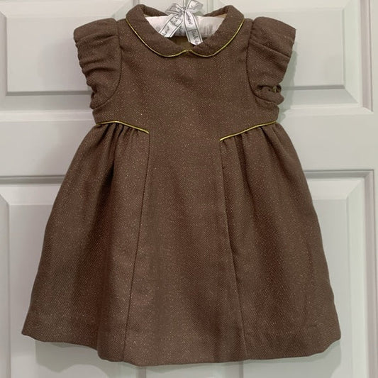 #181 - NWT Charming Brown Kids Dress 2pc Set - 12mo *REDUCED*