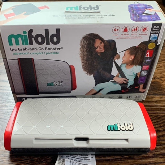 #181 - Mifold Grab-and-Go Adjustable Travel Backless Booster Seat - Gray (1 of 2)