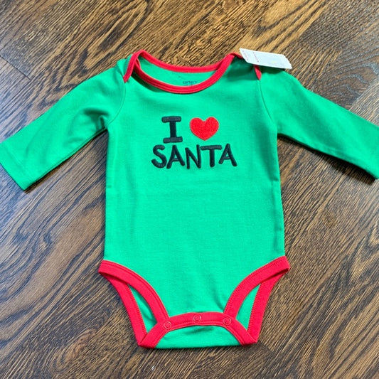 #91 Carter's I Love Santa Holiday Christmas Onesie - 3months