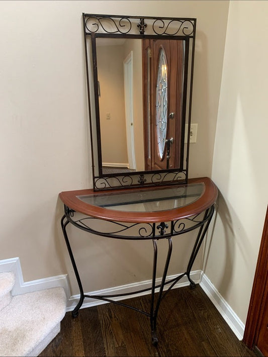 #151 Mirror and Side 2 pc Table Set  **Large Item - Pickup In Blue Ash/Montgomery)