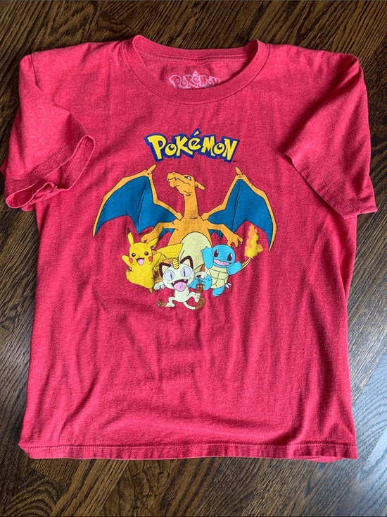 #151 - Kids' Red Graphic Tee with Pokemon