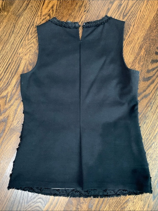 #151 - J. Crew Black Lace Layered Sleeveless Camisole - Women's Small