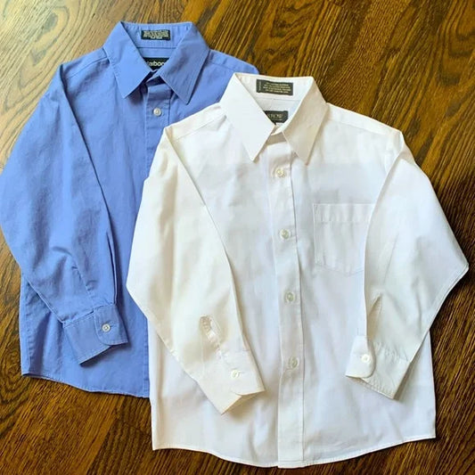 #181 - Boys Set Button Down Collared Shirts - 6 Boy *REDUCED*