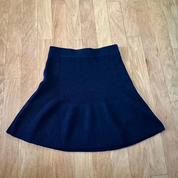 Zara Wool Blue Pleat Skirt size M