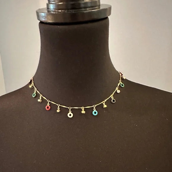 Multi Colored Drop Necklace