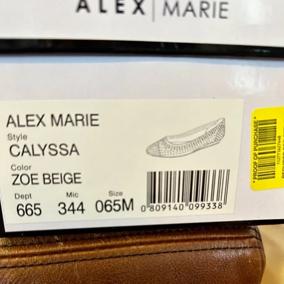 Alex Marie Shimmer Flats size 6.5