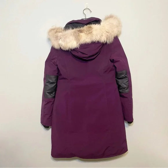 #118 | Size XS | Women's CMFR Women’s Purple Down Filled Parka Mid-length Hooded Coat Jackets Size XS