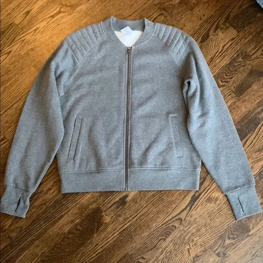 #181 - NWT Girls Gray Zip-Up Bomber Jacket - Size 12