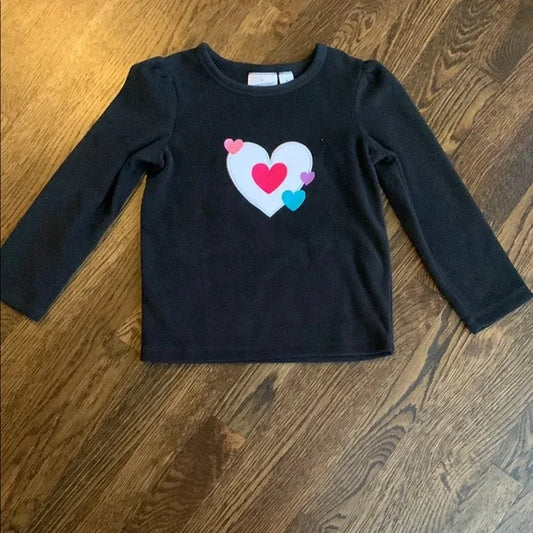 #181 - NWT Girls Fleece Shirt Set Flower and Hearts - Size 5 *REDUCED*