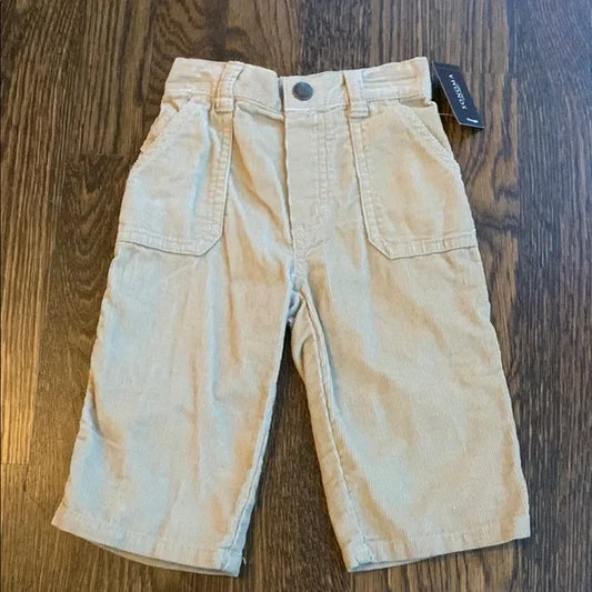 #181 - NEW Tan Corduroy Kids Pants - 6-9mo