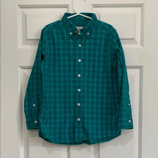 #181 EUC Lands End Kids Button Down Shirt - Size 7