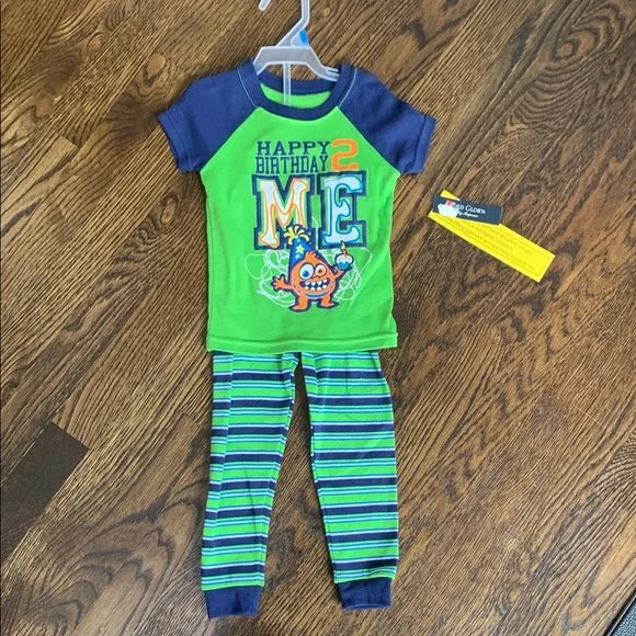 #91 - NEW Toddler Kids Birthday Pajamas Set - 24mo
