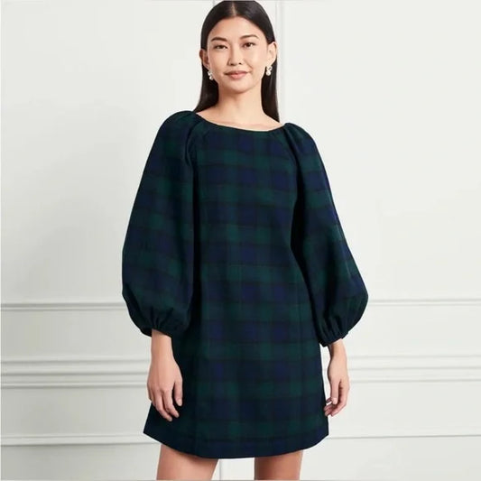 Seller #144 Hill House Blue & Green Plaid Araminta Dress - Size XSMALL - Brand New WITHOUT Tags
