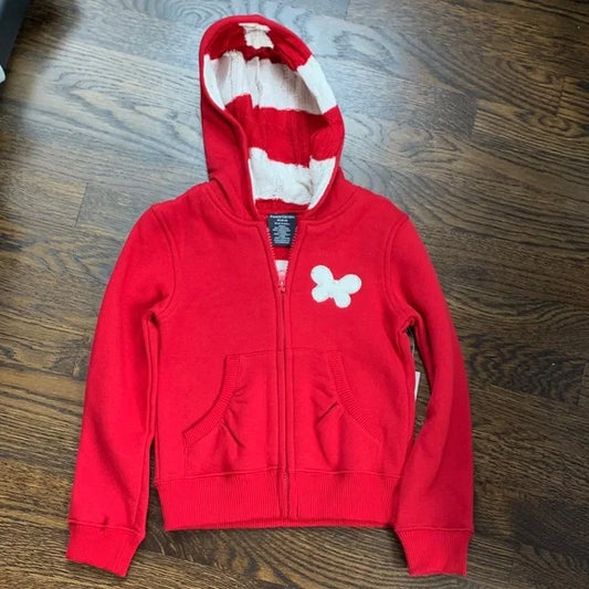 #181 - NWT Red Girl's Hoodie with Butterfly Design - Girls XS (4/5) *REDUCED*
