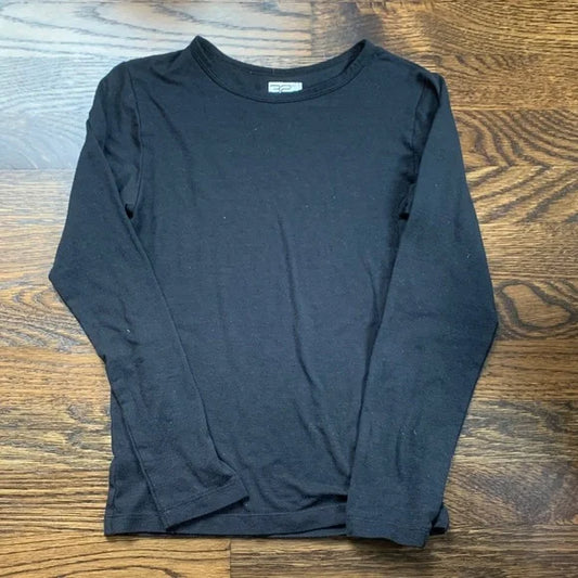 #181 - 32 Degrees Black Thermal Kids Top - Medium