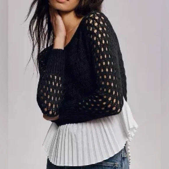 Seller 185: Maeve (Anthropologie) Women's Size Small top Accordion Pleat