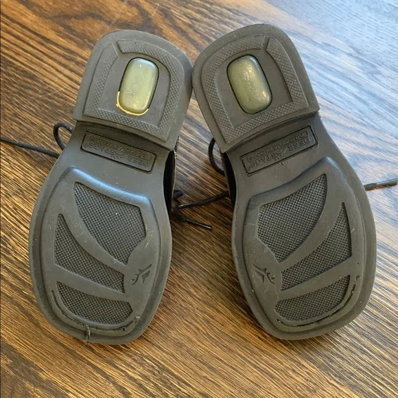 #91 - Deer Stags Black Leather Lace-Up Shoes - Toddler 9M (Retails $75)