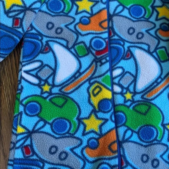 #91 - REDUCED EUC The Children's Place Transportation Baby Footed Pajamas - 12mo