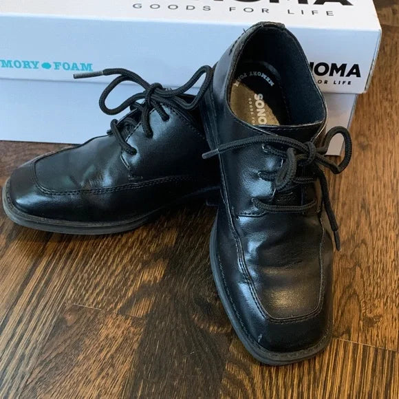 #91 - Sonoma Kid's Classic Black Oxford Dress Shoes - Kids/Toddler 12