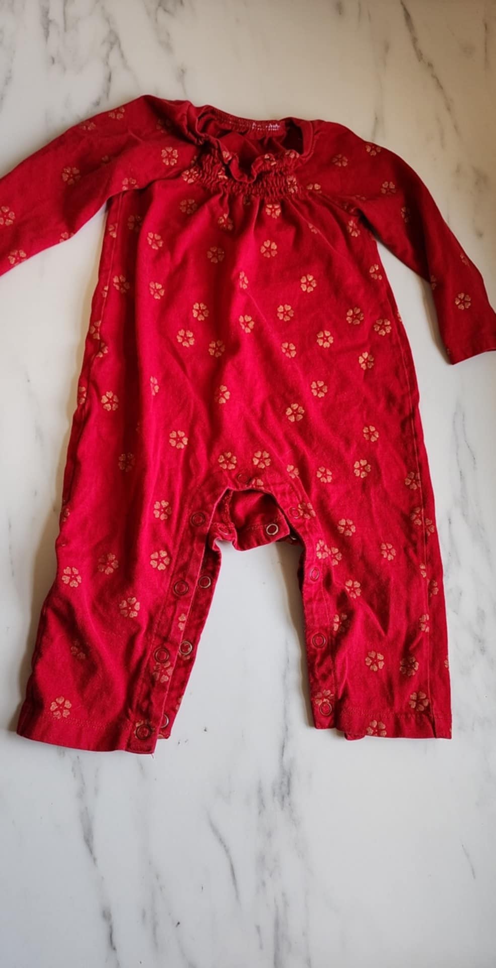 #178 Tea romper baby girl size 6-12 months