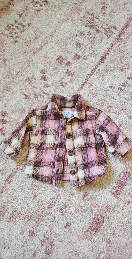 #178 Old Navy girls shacket size 3-6 months