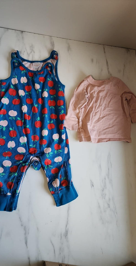 #178 Hanna Andersson two piece outfit baby girl 75 cm 12-18 months