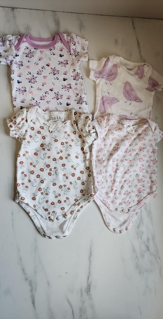#178 Onesie lot baby girl 0-3 months