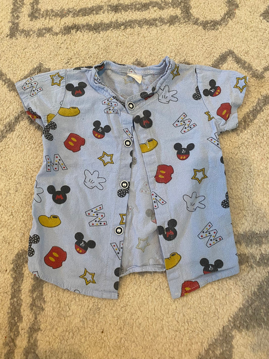 Seller #191 2t Mickey Mouse Button-Up T-Shirt