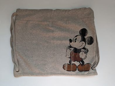 #17 Mickey drawstring backpack, sweatshirt material, Disney brand, used once, like new