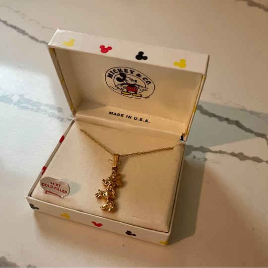 #222 Never Worn Mickey & Co. Minnie 14 Karat Gold Filled Necklace
