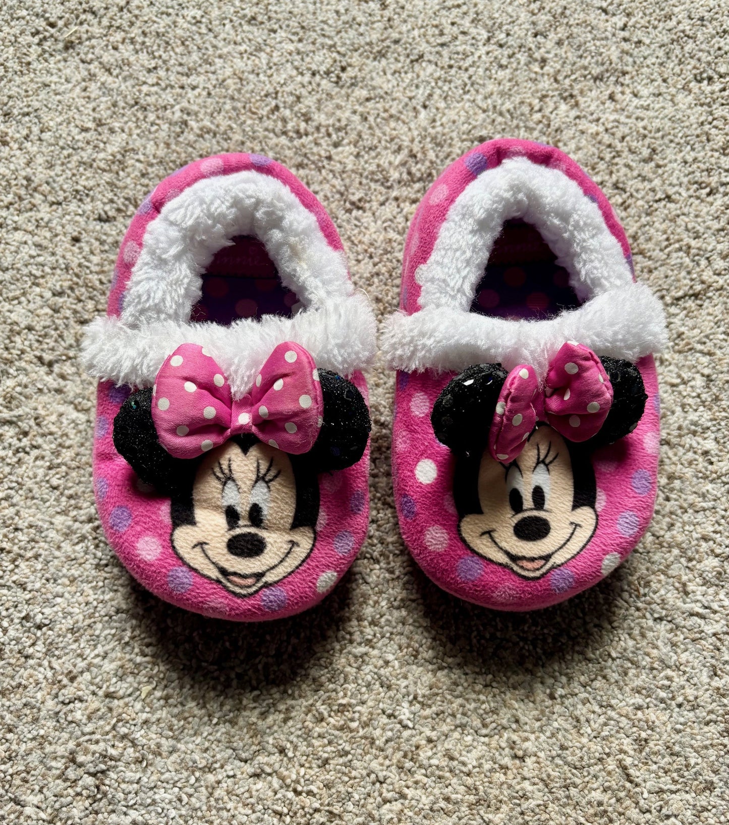 #43 Minnie Slippers Girls 7/8 VGUC