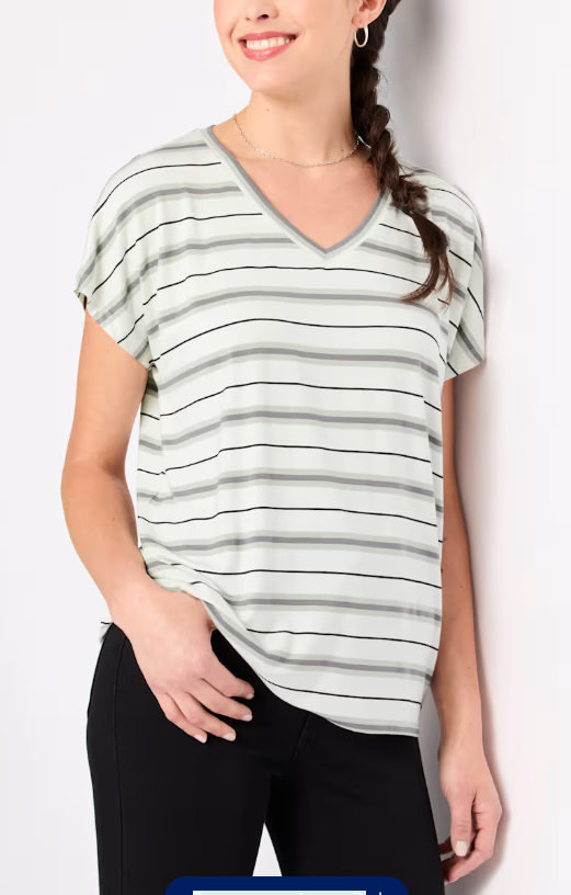 #43 Market & Spruce (Stitch Fix) Short Sleeve Dolman V Neck Tee Women's Xl VGUC