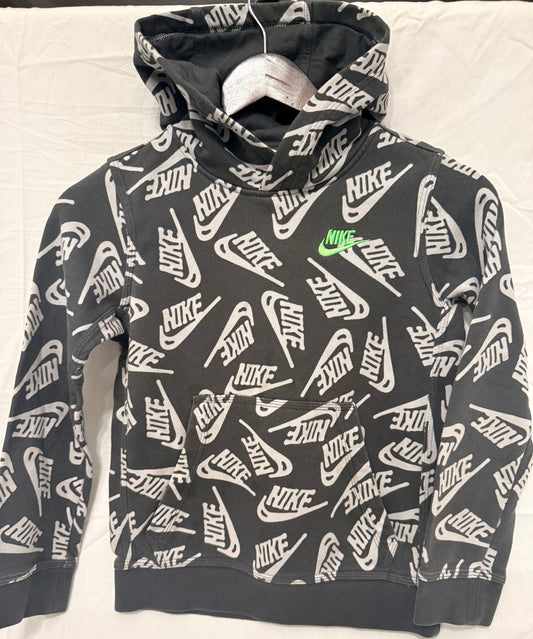 #143 Nike dark gray hooded sweatshirt boys size small (S)