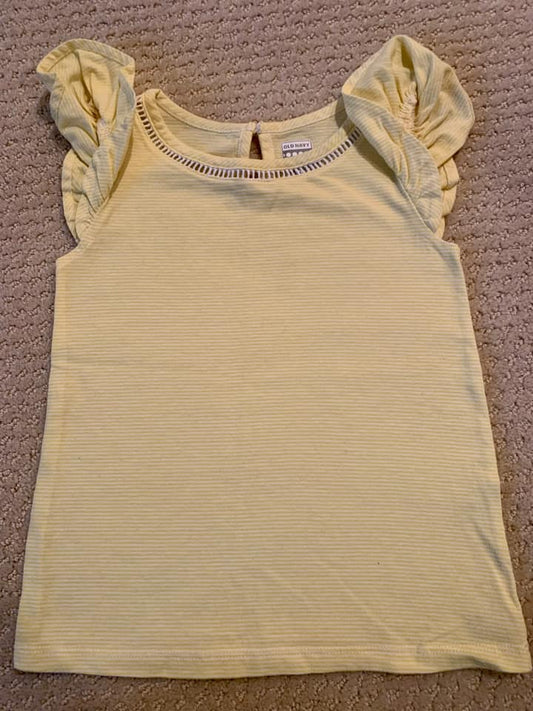 Old Navy/Girl's Yellow & White Striped Tank/Size 5T