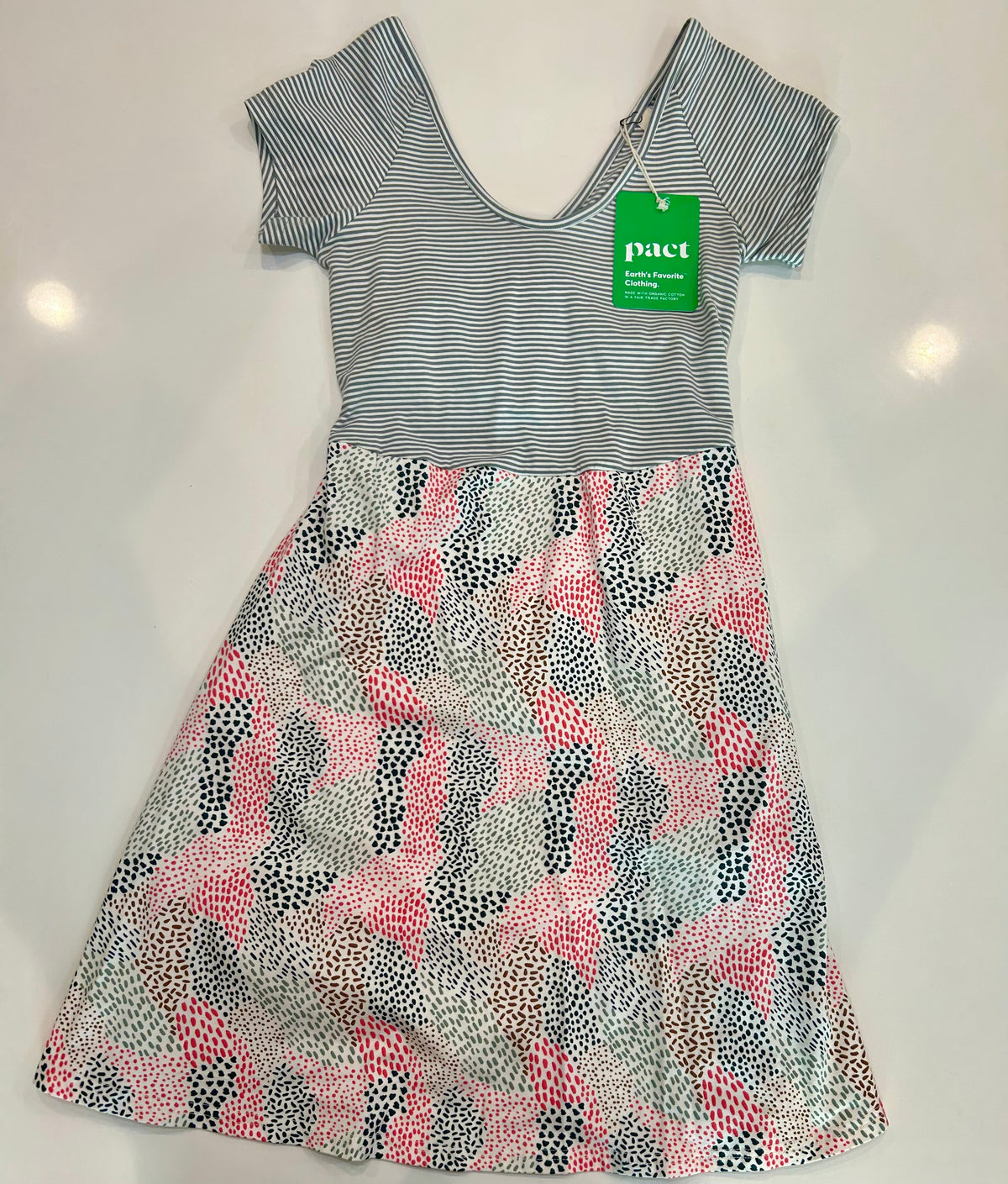 #32 New Women's Medium Pact Organic Fit& Flare Dress
