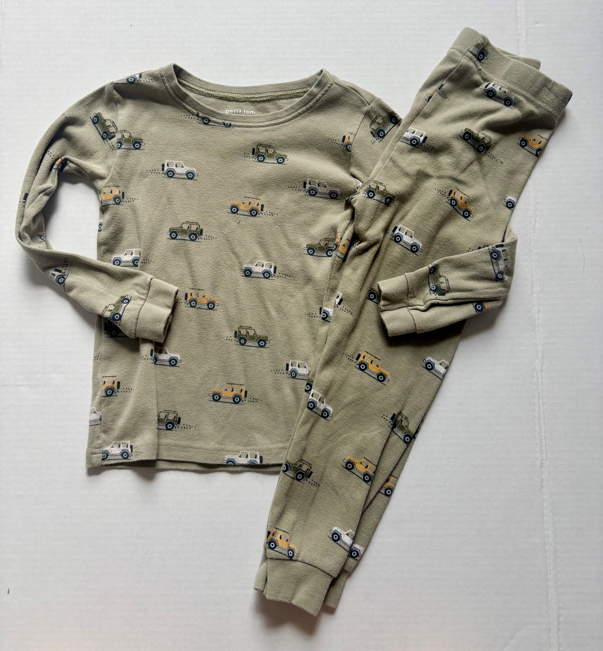 #154 Petit Lem Vehicle Pajamas Boys 5 VGUC