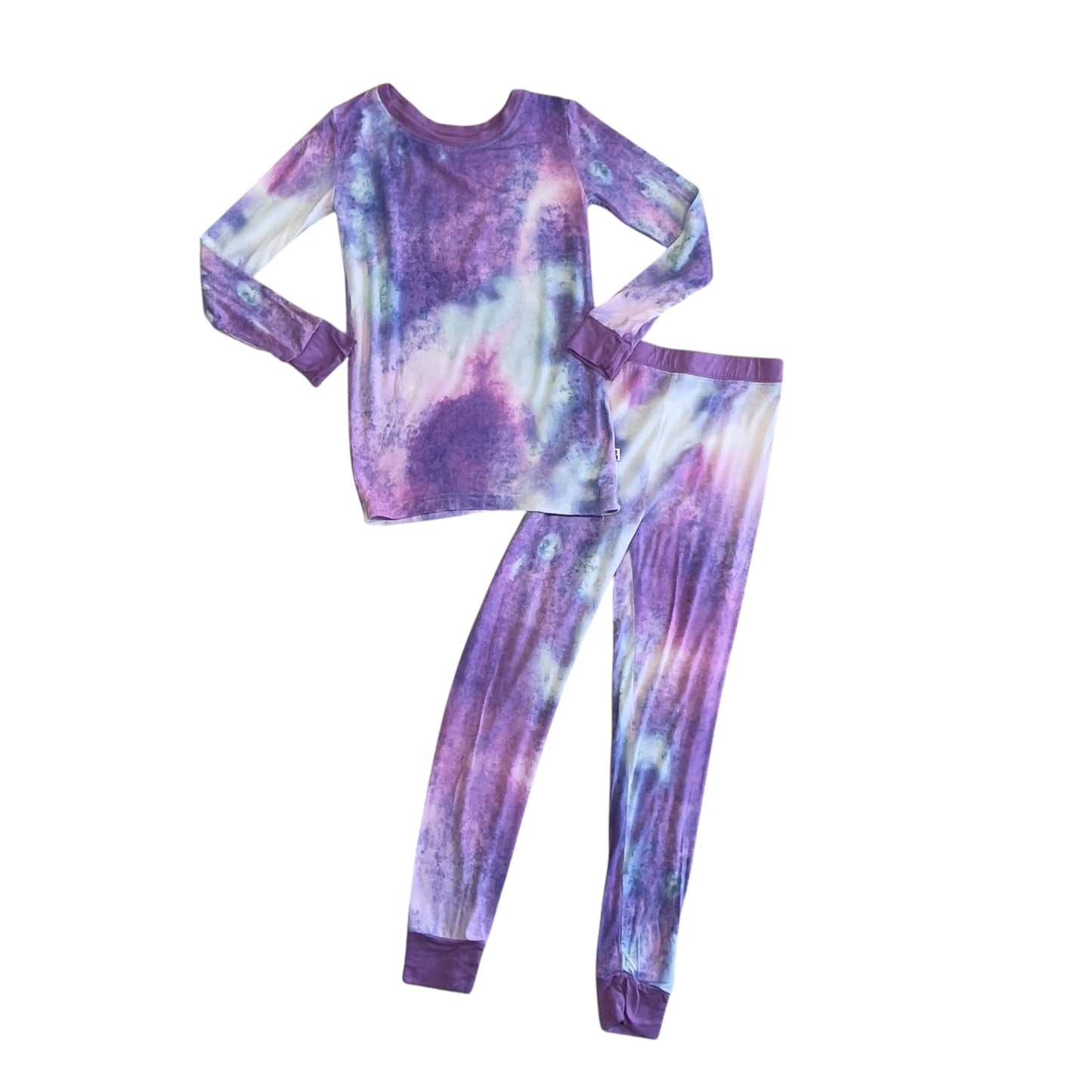 #1 Girls 5-6 Little Sleepies purple tie dye