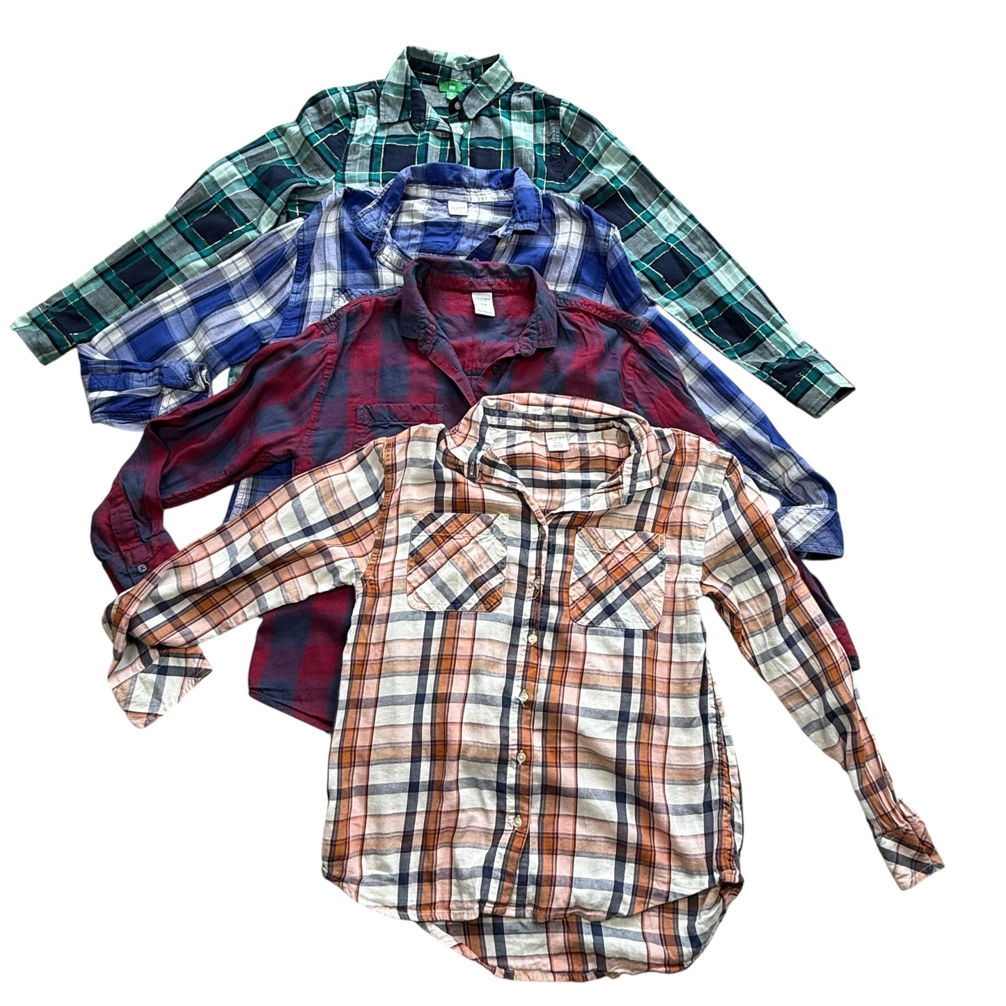 #1 Plaid Button Up Bundle Girls XL REDUCED