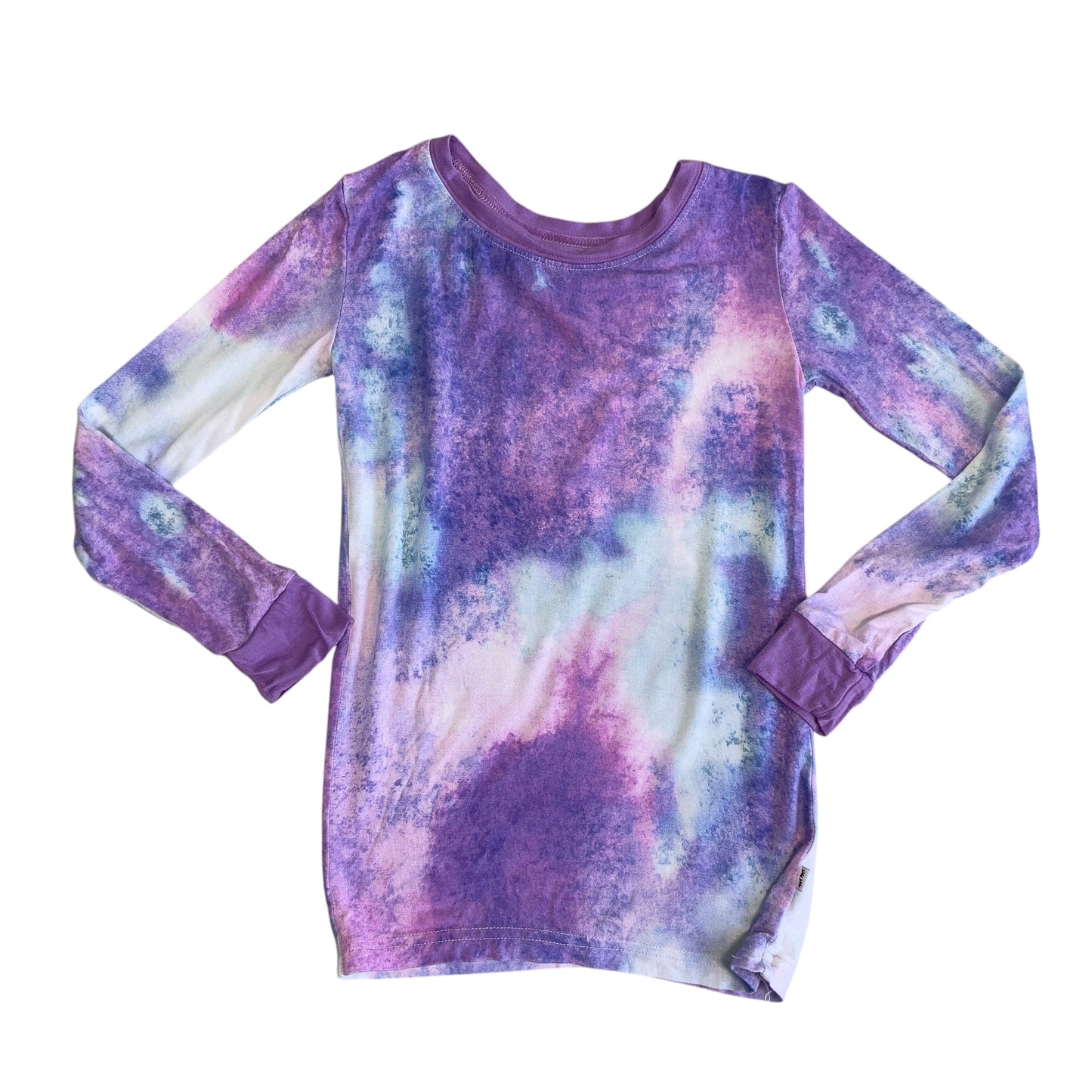 #1 Girls 5-6 Little Sleepies purple tie dye