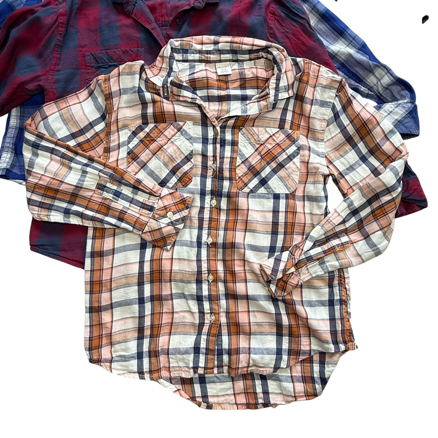 #1 Plaid Button Up Bundle Girls XL REDUCED