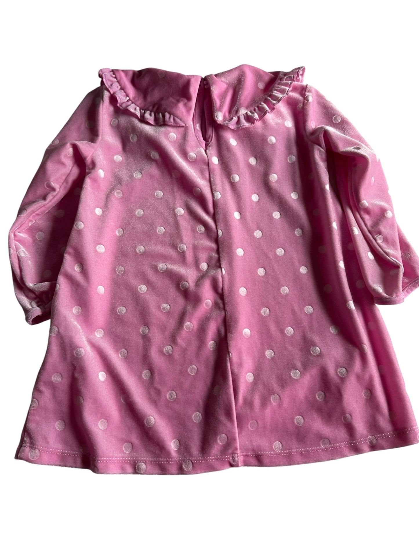 #93 H&M Pink Ruffle Dot Dress Girls 2T