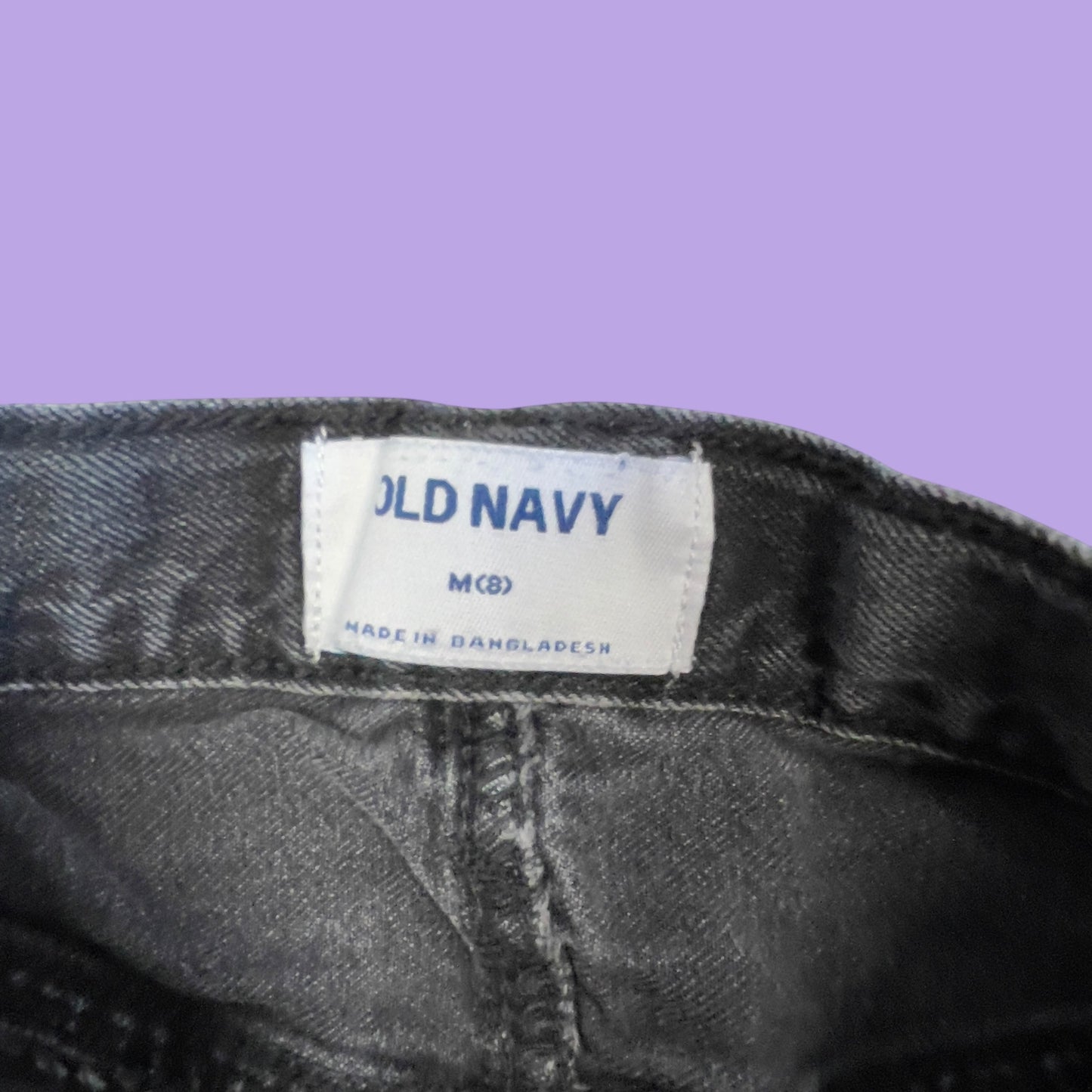 #1 black denim mini skirt medium 8 REDUCED