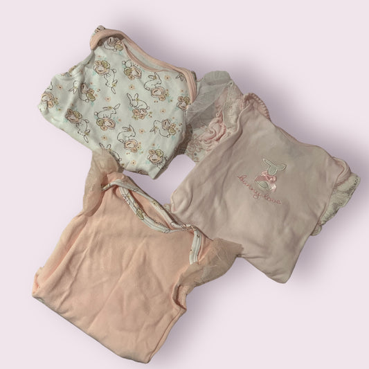Baby Girl - 3 Months - 3 Pack Blush Onesies