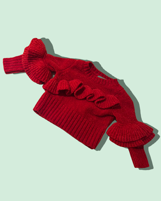 Baby Girl - 12 Months - Red Sweater