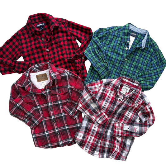 #1 Plaid Flannel Bundle 4T REDUCED